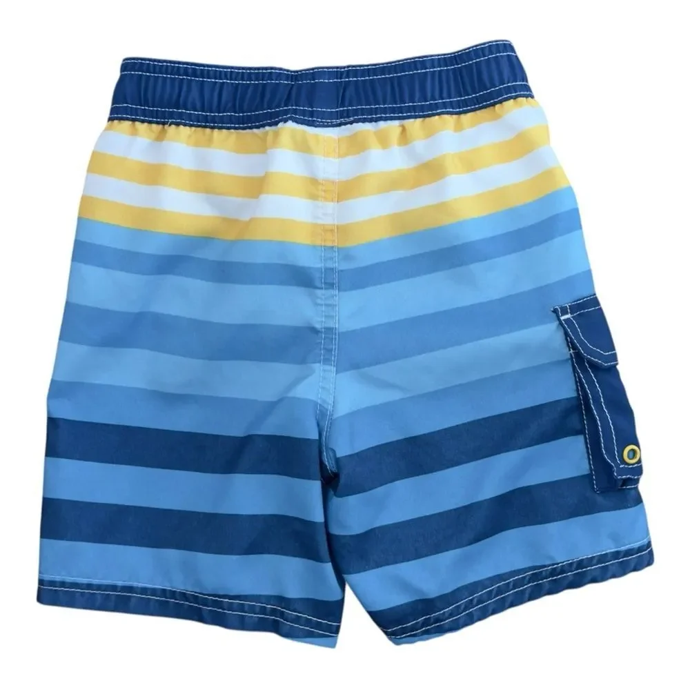Disney Store Boys Kids Blue Mickey Mouse Drawstring Swim Trunks Bathing Suit. 3.